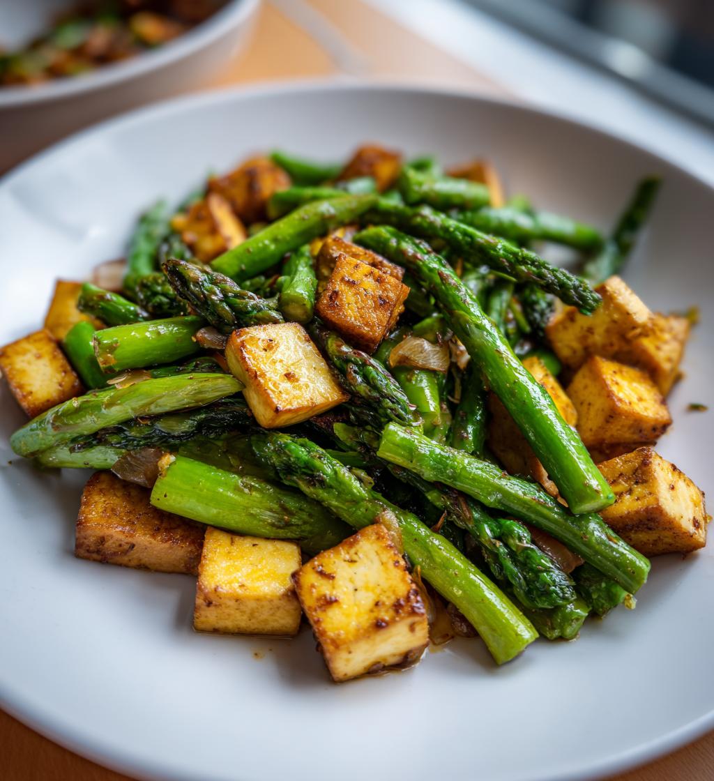 Grüner Spargel Rezept mit Tofu: Einfach &amp; köstlich in 20 Minuten