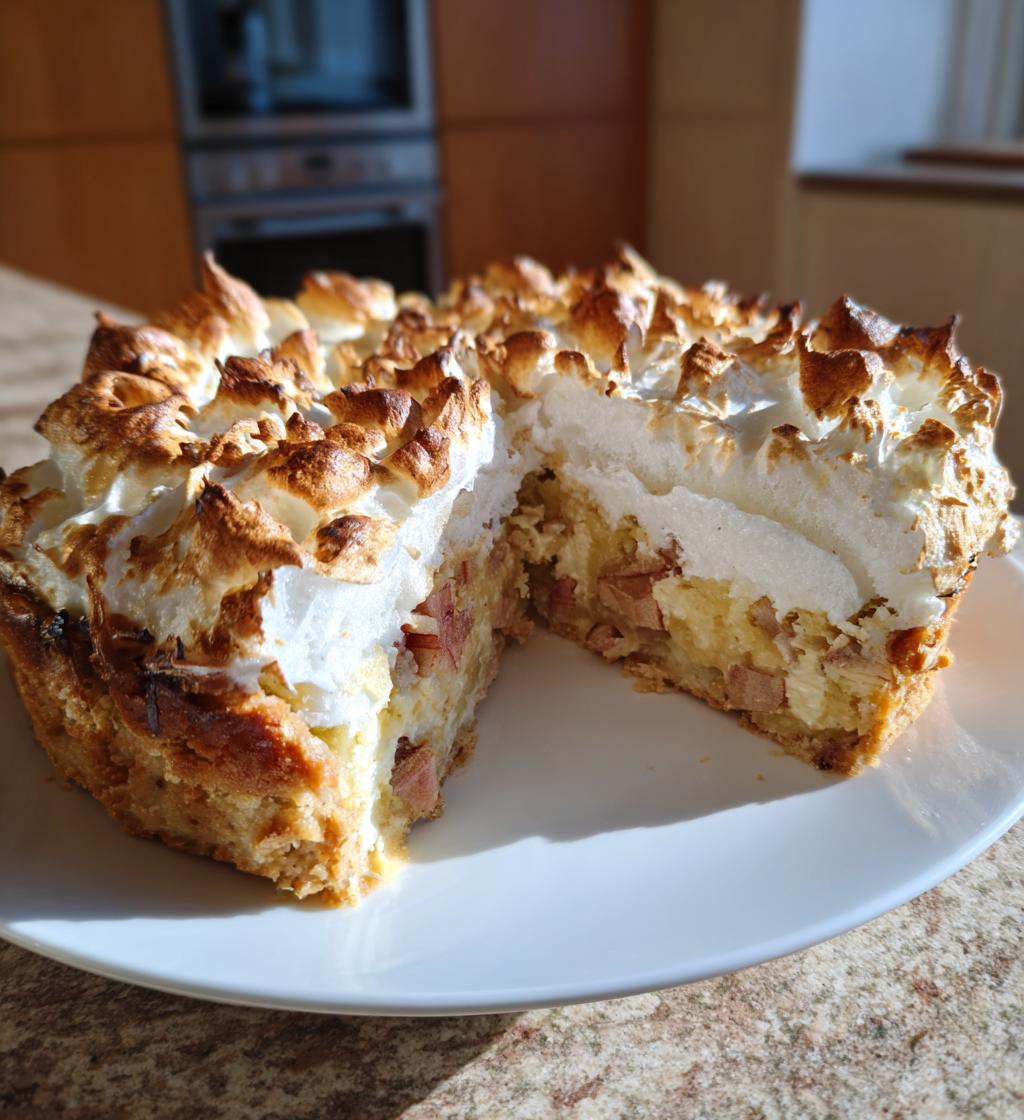 Echter Rhabarberkuchen mit Baiserhaube – Omas beste Version