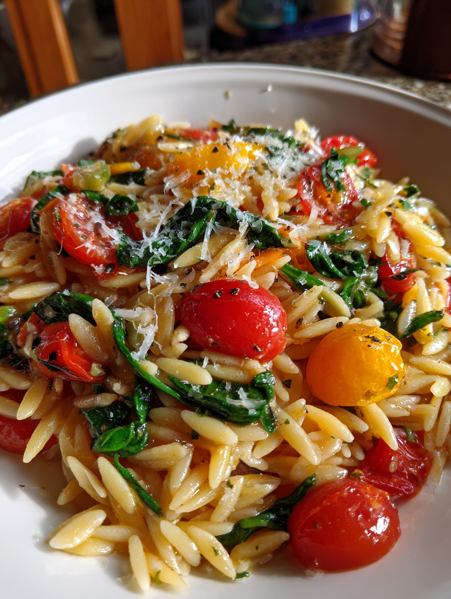 Delicious Przepisy na Makaron Orzo with Fresh Vegetables